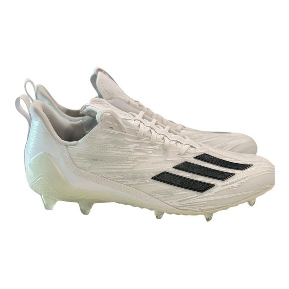 Adidas Adizero Football Cleats White Black 3 Stripe Athletic Shoes Size 13‎ main image 7